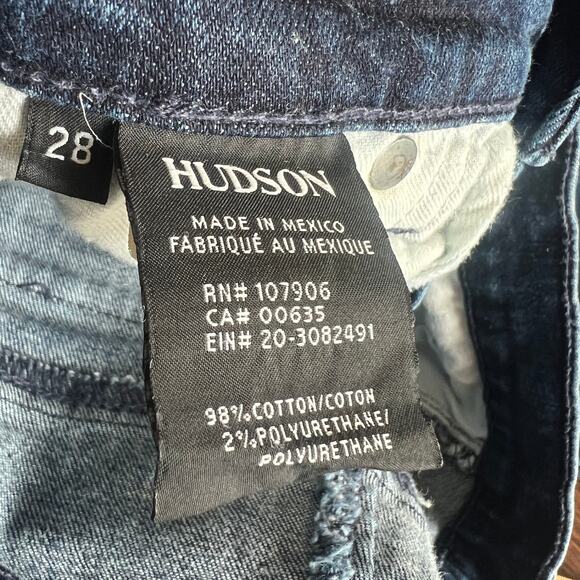 HUDSON Jeans Bailee MidRise Crop Baby Boot Bootcut Jeans Size 28 Dark Wash - Picture 9 of 14